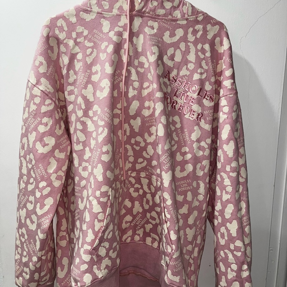 Pink Leopard Print Women's Hoodie